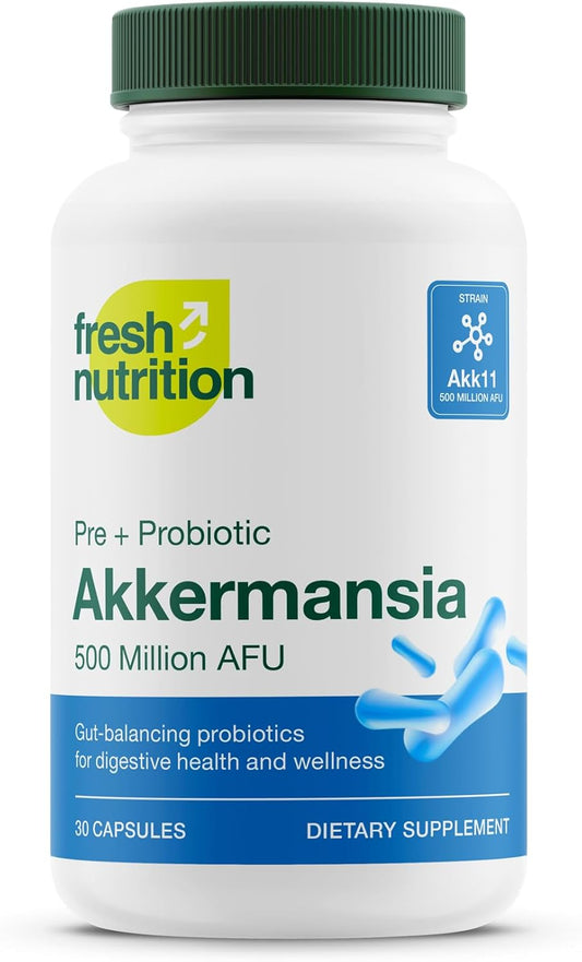 Akkermansia Muciniphila Probiotic Supplement for GLP-1 Production - 500M AFU, 30 Capsules