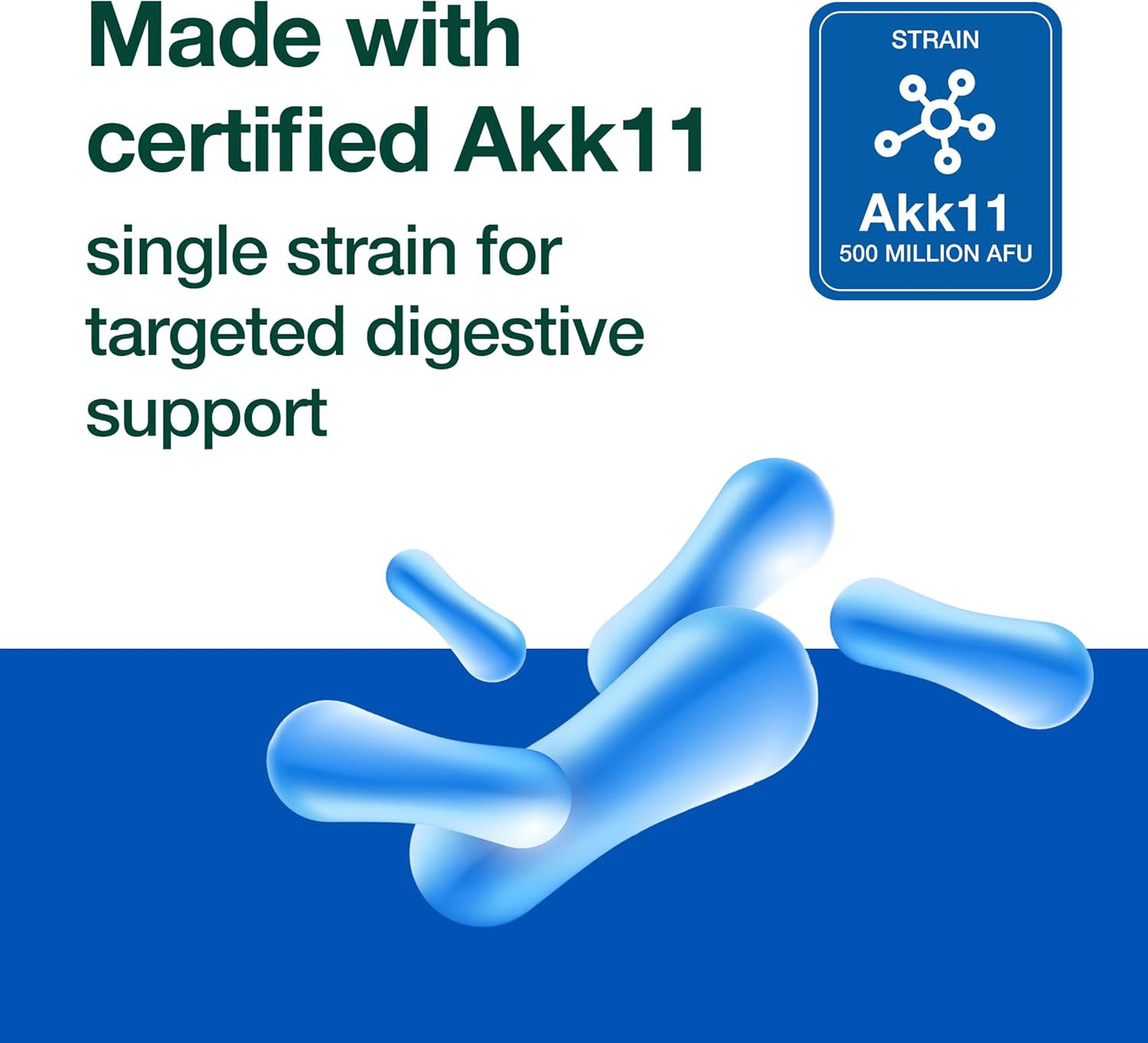 Akkermansia Muciniphila Probiotic Supplement for GLP-1 Production - 500M AFU, 30 Capsules