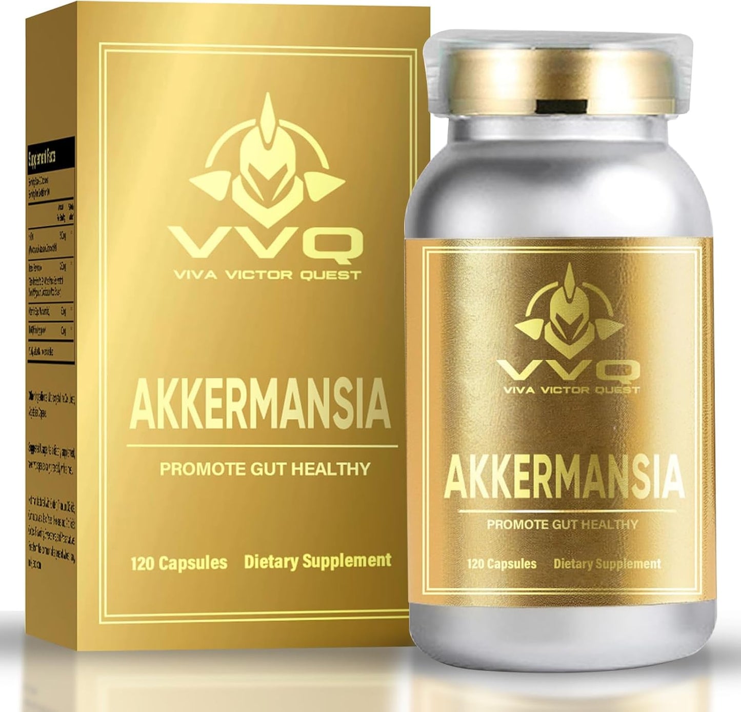 Akkermansia Prebiotic and Probiotic Supplement for Digestive and Immune Health - 300 Billion AFU Muciniphila Strain - 120 Capsules