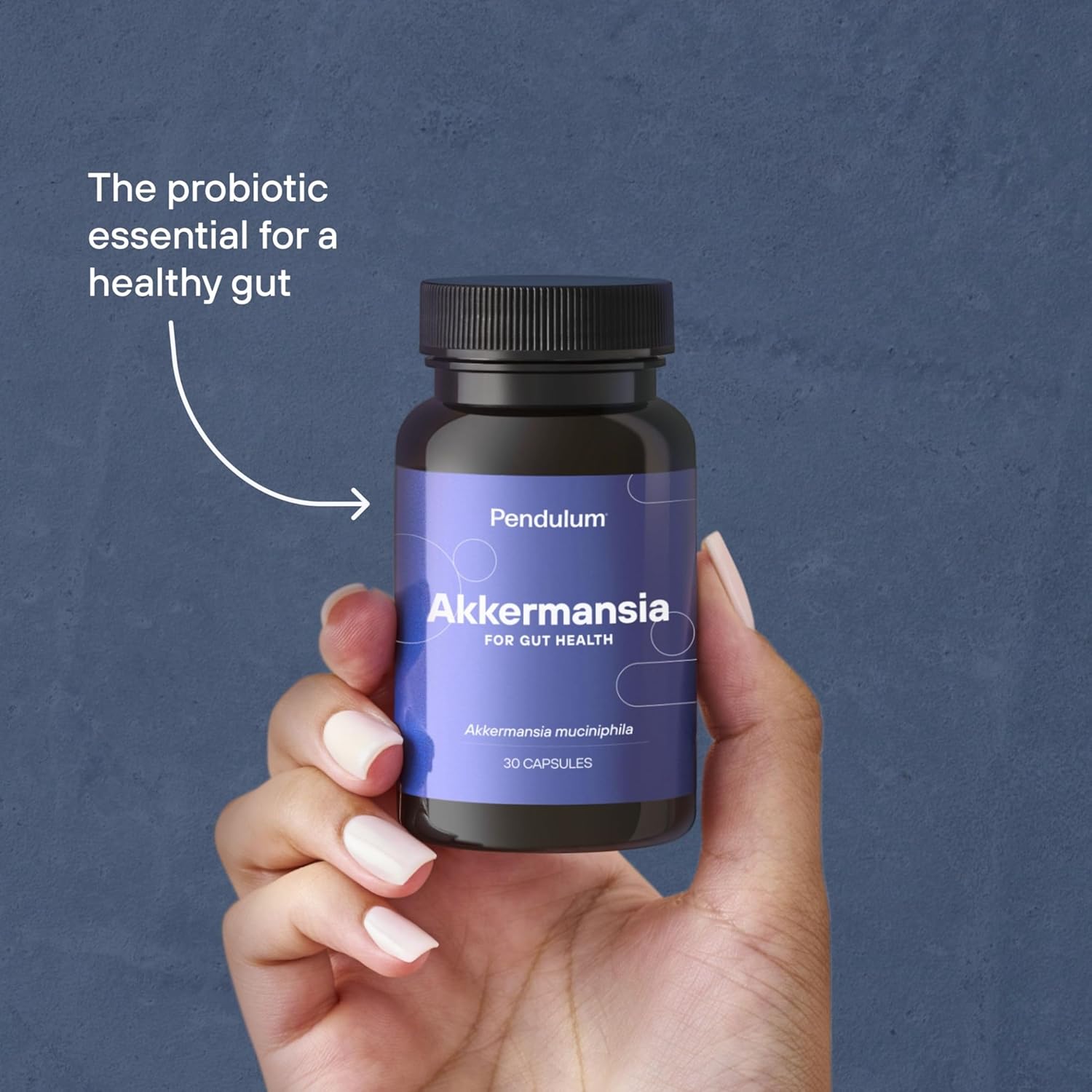 Akkermansia Probiotic Capsules with Prebiotic Fiber - Boosts GLP-1, Delayed Release, Third-Party Tested, 100M AFU Live Strain - Gut Health for Men & Women - 30 Capsules
