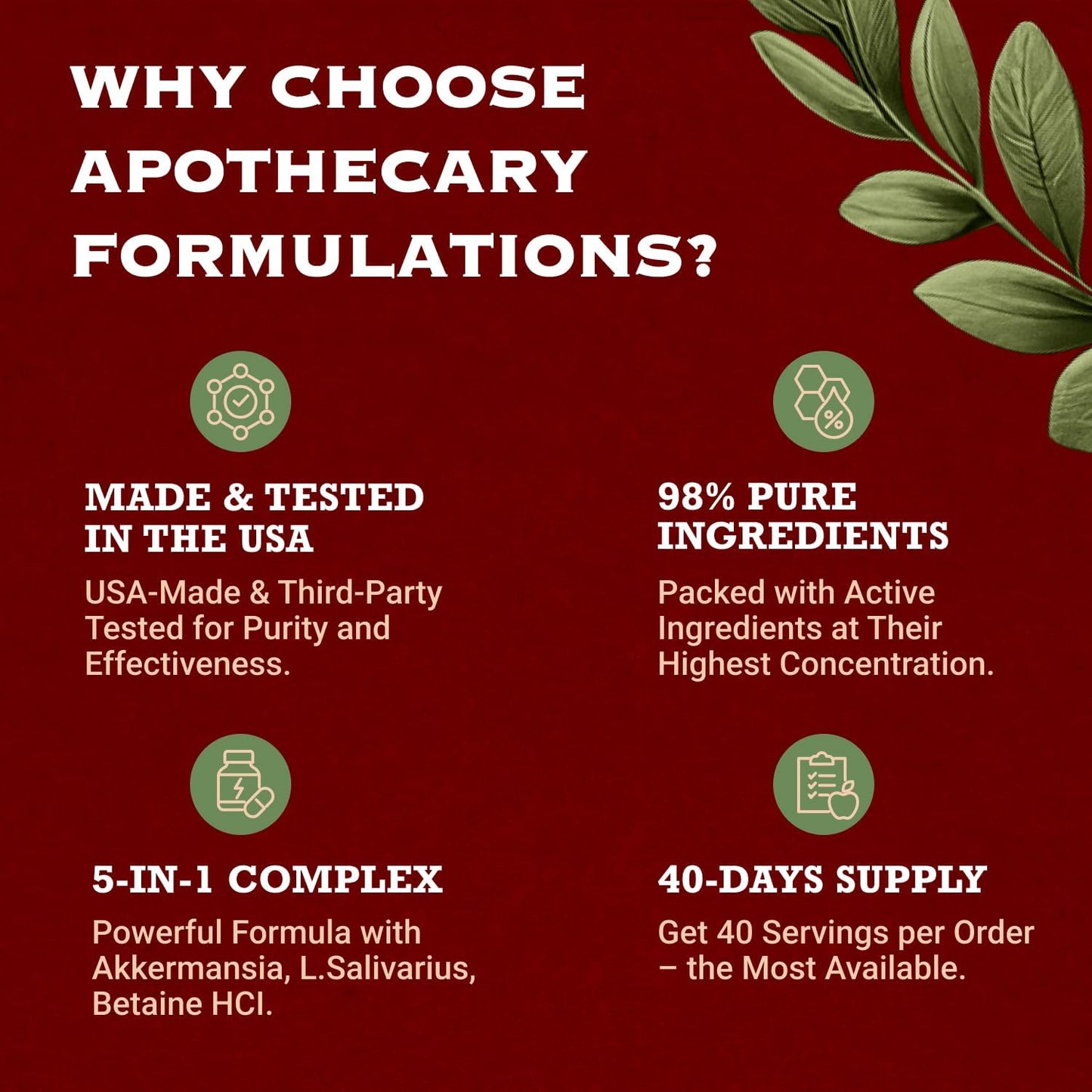 Akkermansia Probiotic Fiber Supplement - 10 Billion CFU GLP-1 Booster for Gut Health & Weight Management with Lactobacillus Salivarius, Betaine HCL, Haritaki, Inulin, and Tributyrin
