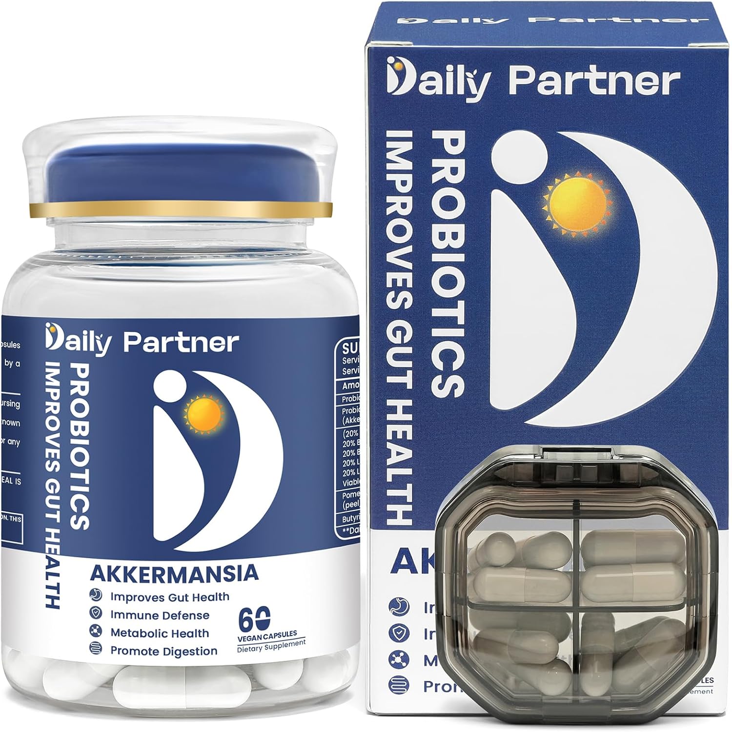 Akkermansia Probiotic with Butyrate for Digestive Health, 30 Billion CFU, 60 Count - Supports GLP-1 Production, Gut Health - Delayed Release Formula for Women & Men