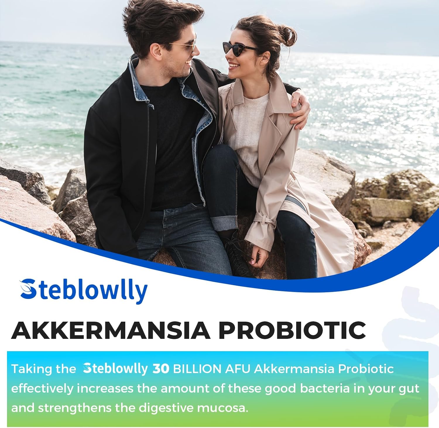 Akkermansia Probiotic with GLP-1 for Gut Health, Digestive and Metabolic Support - 60 Capsules