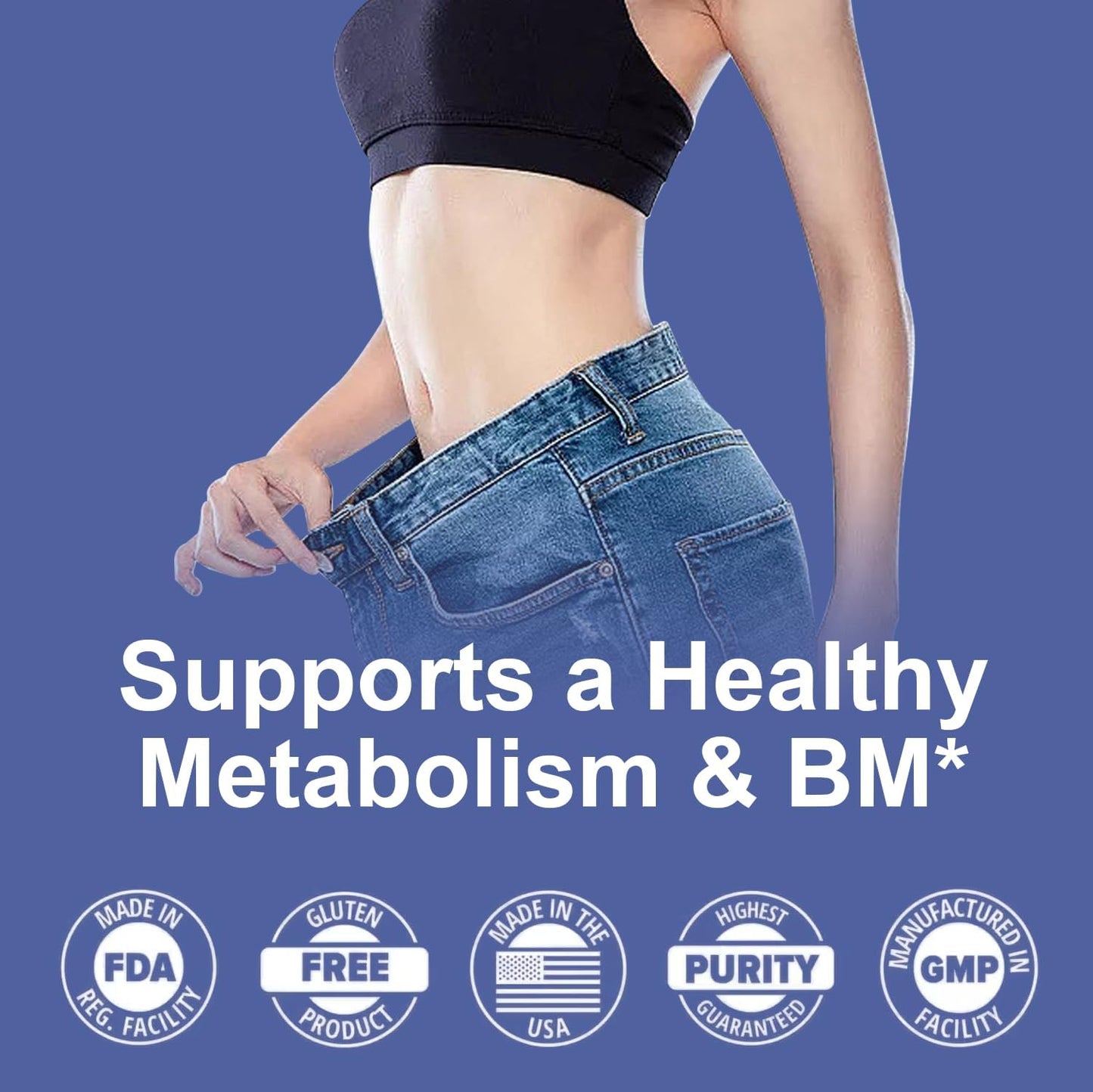 Akkermansia Probiotic with Prebiotic Fiber - Boosts GLP-1 Levels, Supports Gut Health & Weight Loss - 30 Capsules