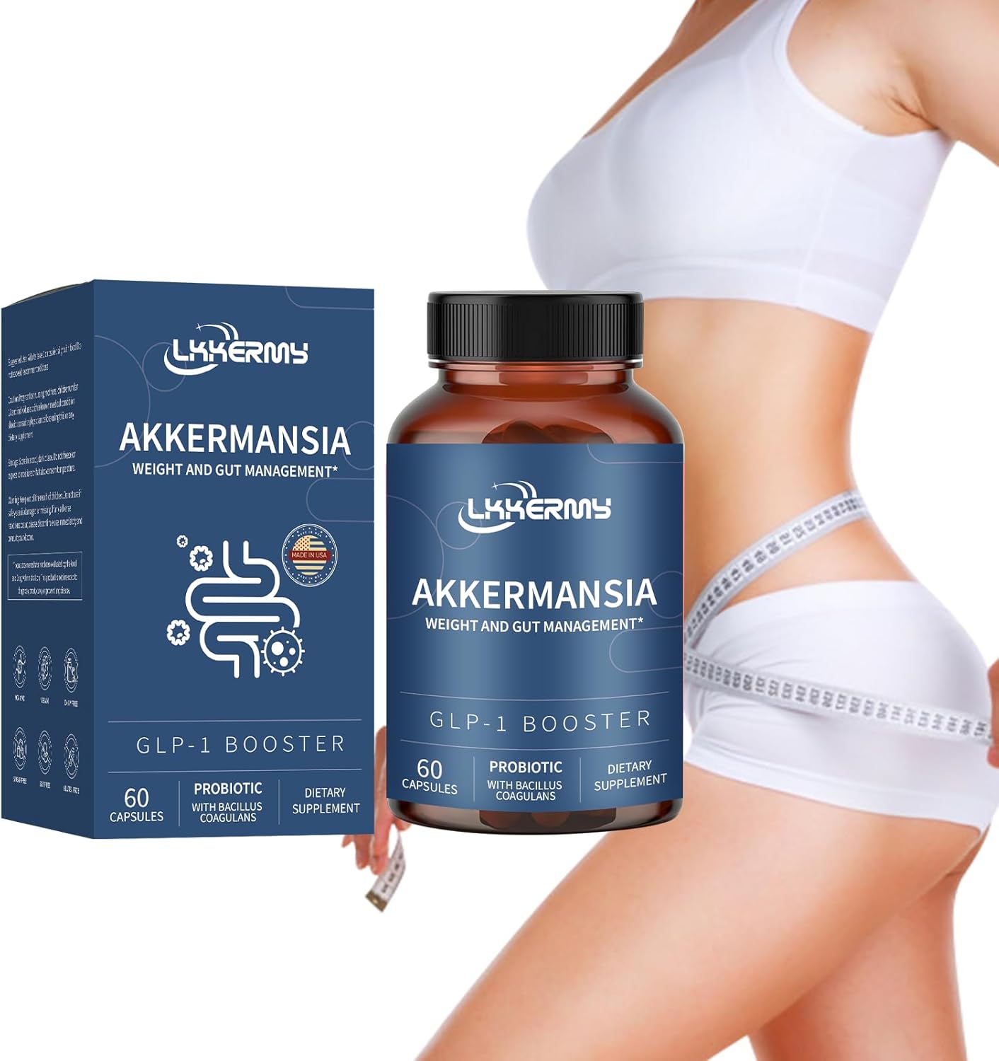 Akkermansia Supplement for Gut Health - Unisex Formula - 1 Pack