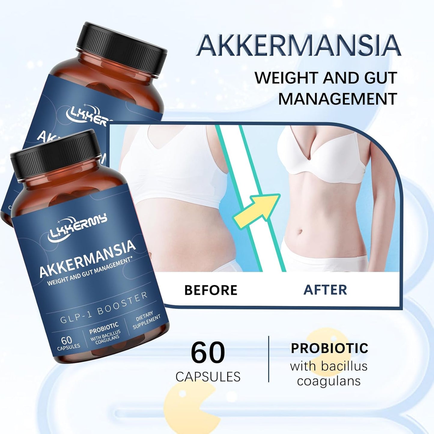 Akkermansia Supplement for Gut Health - Unisex Formula - 1 Pack