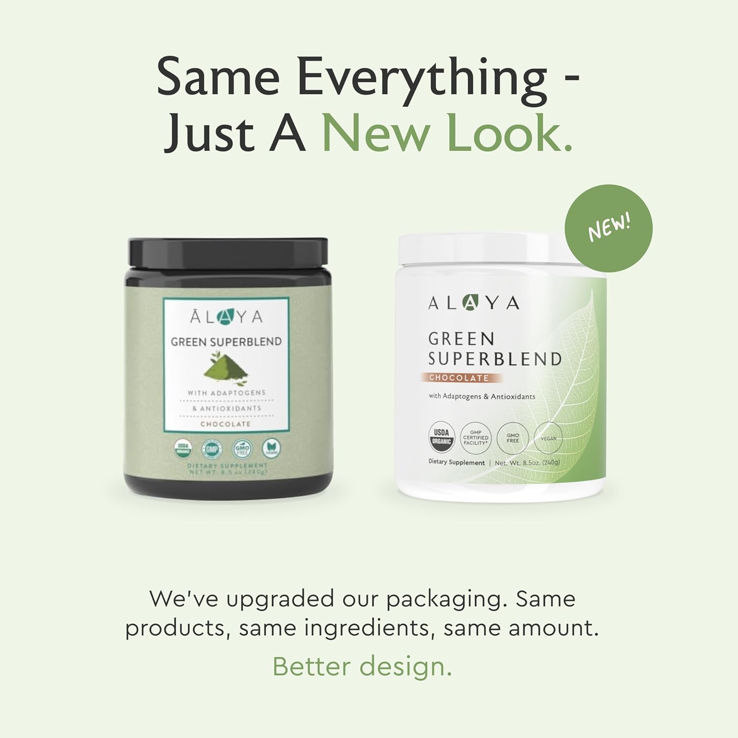 Alaya Naturals Organic Super Greens Powder - Premium Green Juice Superfood Supplement with Adaptogens, Antioxidants, Probiotics - USDA Organic, Non-GMO, Vegan - 30 Servings (Chocolate)