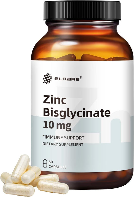 Albion TRAACS Zinc Bisglycinate Supplement 10mg, 60 Mini Capsules Size#2