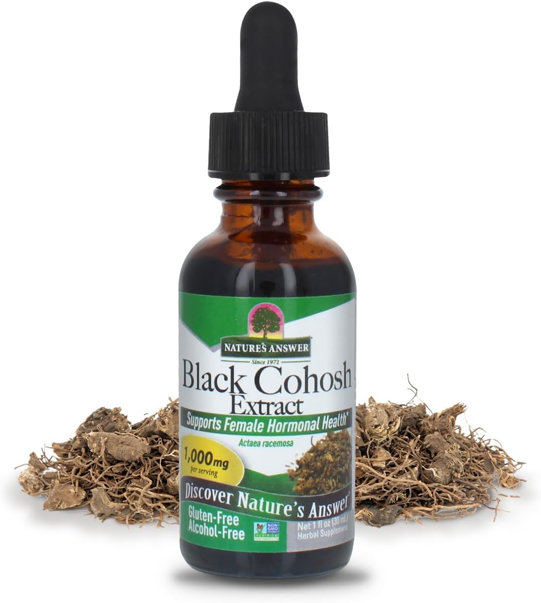 Alcohol-Free Black Cohosh Extract 1oz | Female Balance Support | Gluten-Free, Non-GMO | USA-Made | Cruelty-Free
