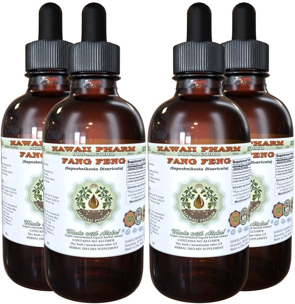 Alcohol-Free Fang Feng and Siler Glycerite Herbal Supplement 16 oz Liquid Extract by HawaiiPharm
