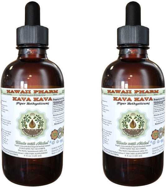 Alcohol-Free Kava Kava Liquid Extract - 8 oz Hawaiian Herbal Supplement