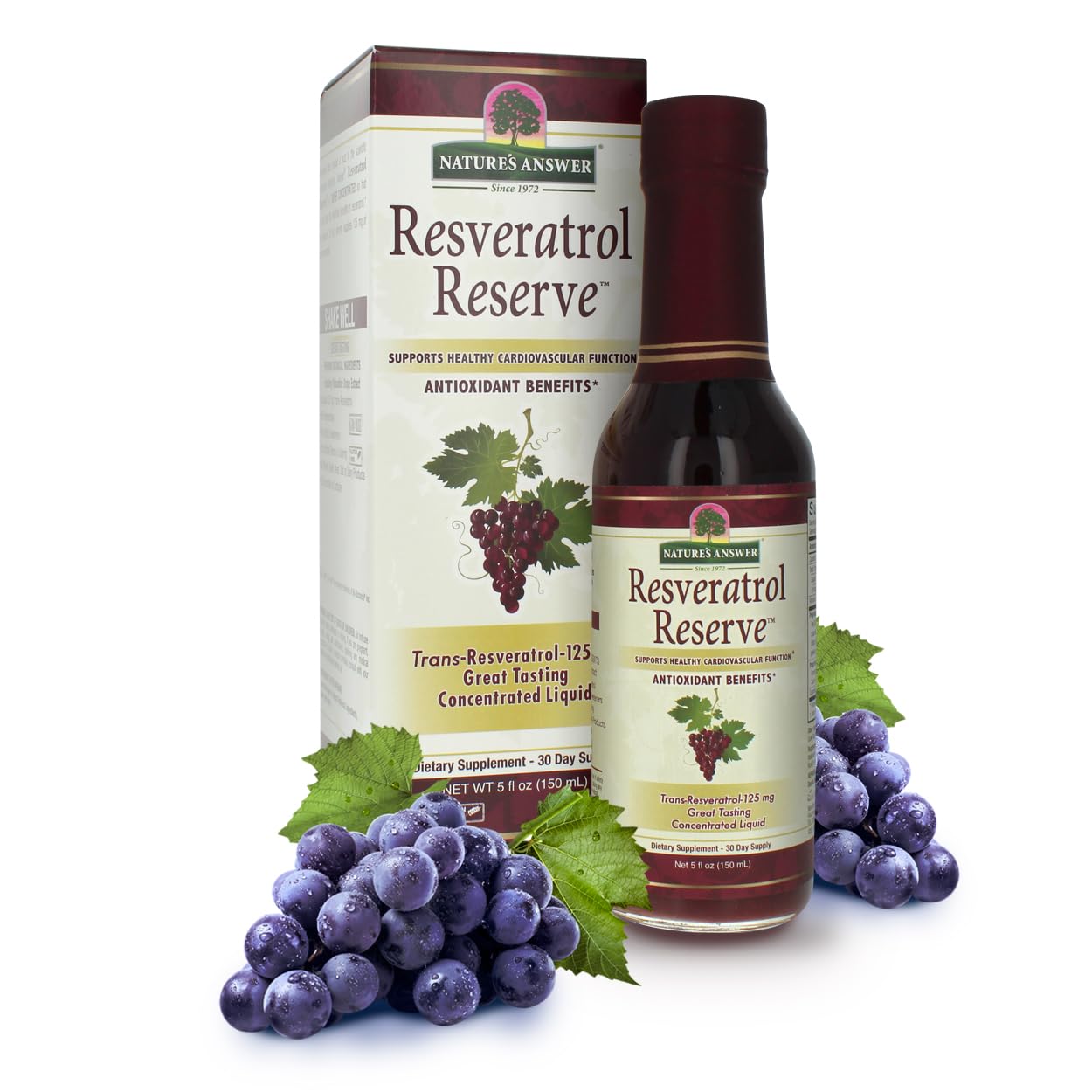 Alcohol-Free Resveratrol Reserve Liquid Concentrate 5oz - Antioxidant-Rich Wellness Booster for Immune Support