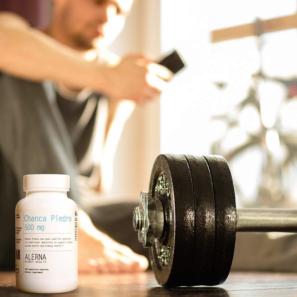 Alerna Chanca Piedra 500mg Capsules - Kidney Stone Dissolver & Gallbladder Support - 100 Vegetarian Capsules x3 Pack