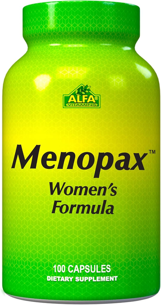 ALFA VITAMINS® Menopause Support Supplement for Women - Natural Formula with Energy and Mood Benefits - 100 Capsules