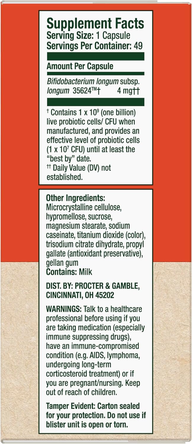 Align Probiotic Supplement Capsules - 49 Count, Various Packaging Options