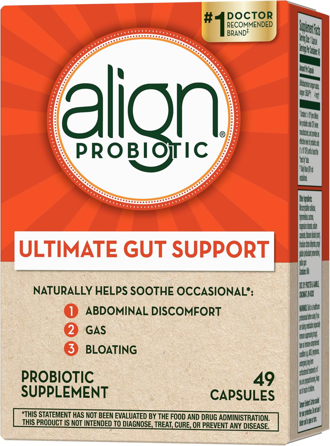 Align Probiotic Supplement Capsules - 49 Count, Various Packaging Options