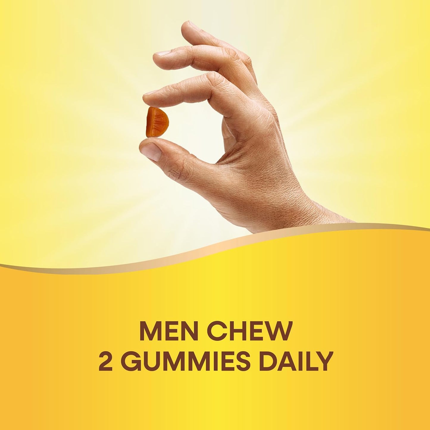 Alive! Men’s 50+ Gummy Multivitamins - Supports Brain, Eyes, Heart - B-Vitamins - Gluten-Free - Vegetarian - Fruit Flavored - 60 Gummies