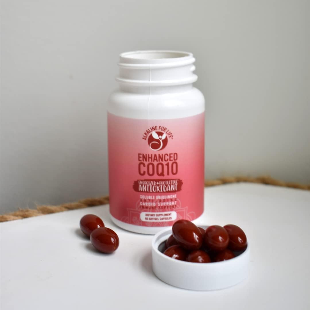 Alkaline for Life Enhanced COQ10: 100mg Coenzyme Q10 for Heart Health & Energy, Mitochondrial Support - 60 Day Supply