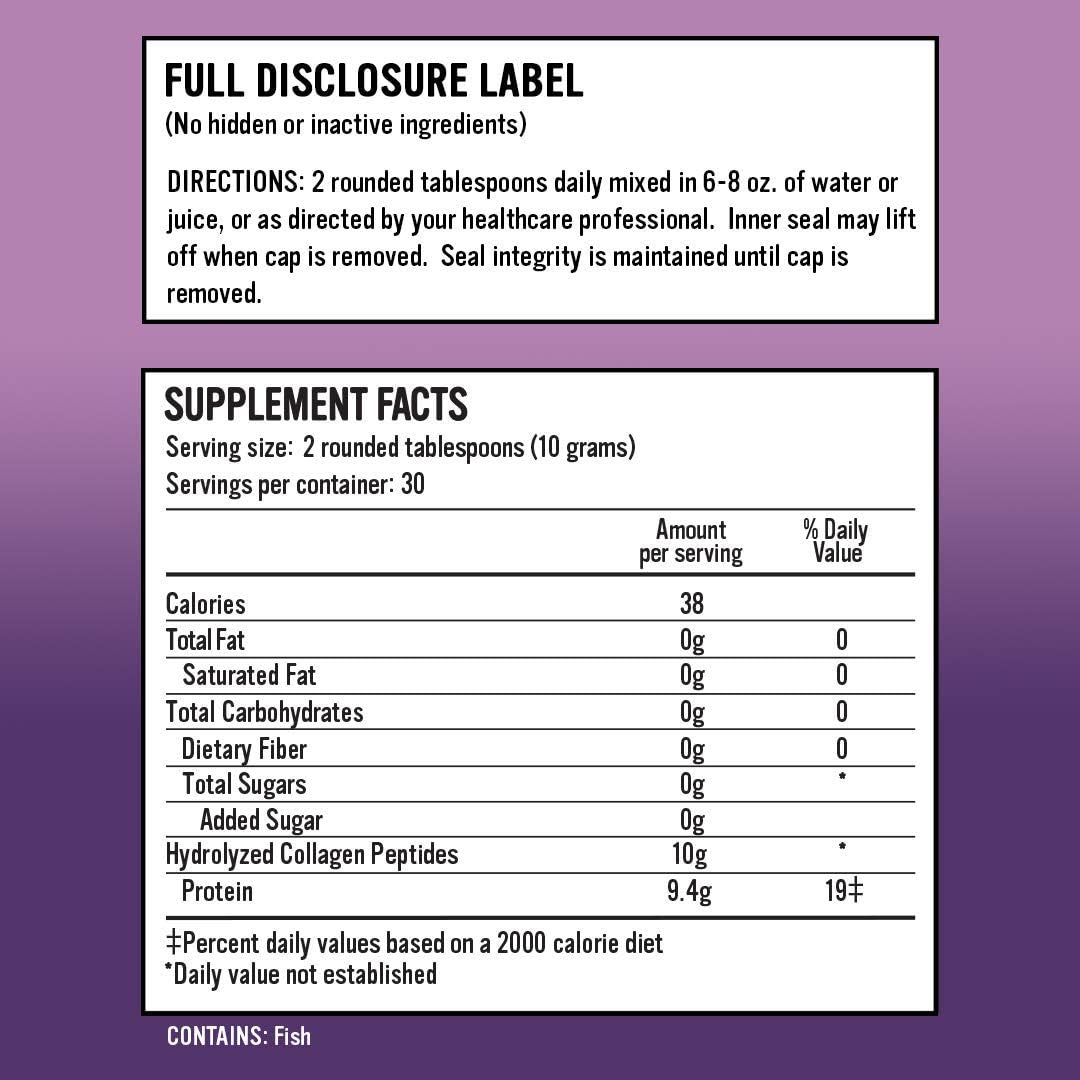 Alkaline for Life Marine Collagen: Beauty & Bone Support | 8 Amino Acids | 9g Protein | 30 Day Supply