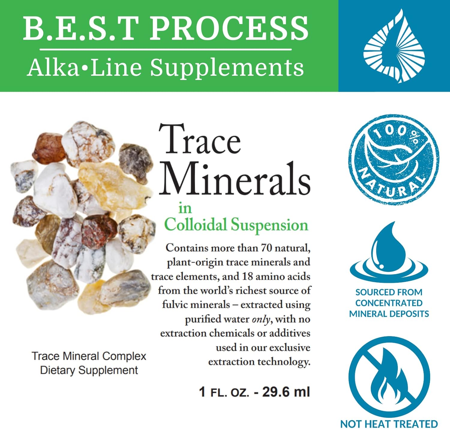 Alkaline Morter Trace Minerals in Colloidal Suspension - Nutrient-Rich Fulvic Minerals, Amino Acids - Morter HealthSystem's Best Process