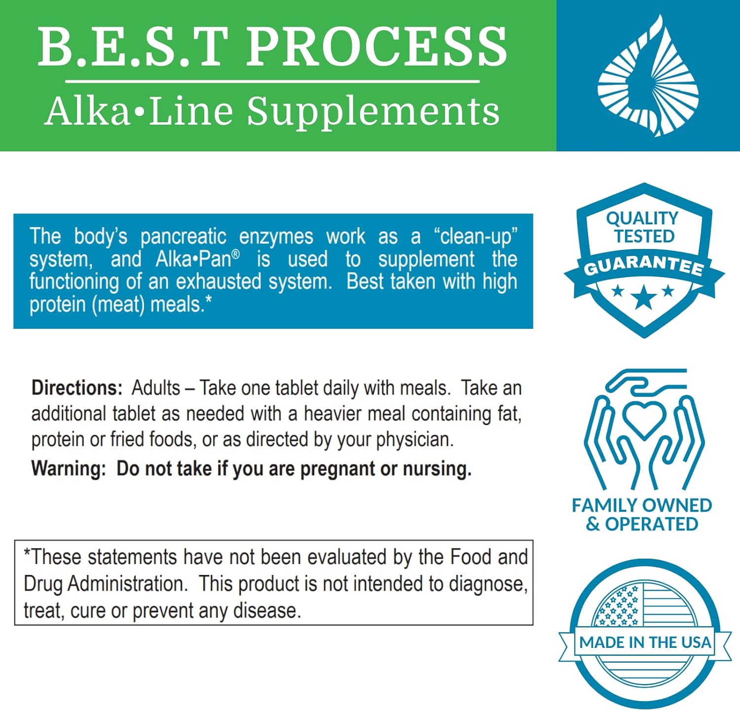 Alka•Pan Digestive Enzyme Supplement - 2 Pack for Digestive Health - Natural Alkaline Formula with Superfoods & Herbs