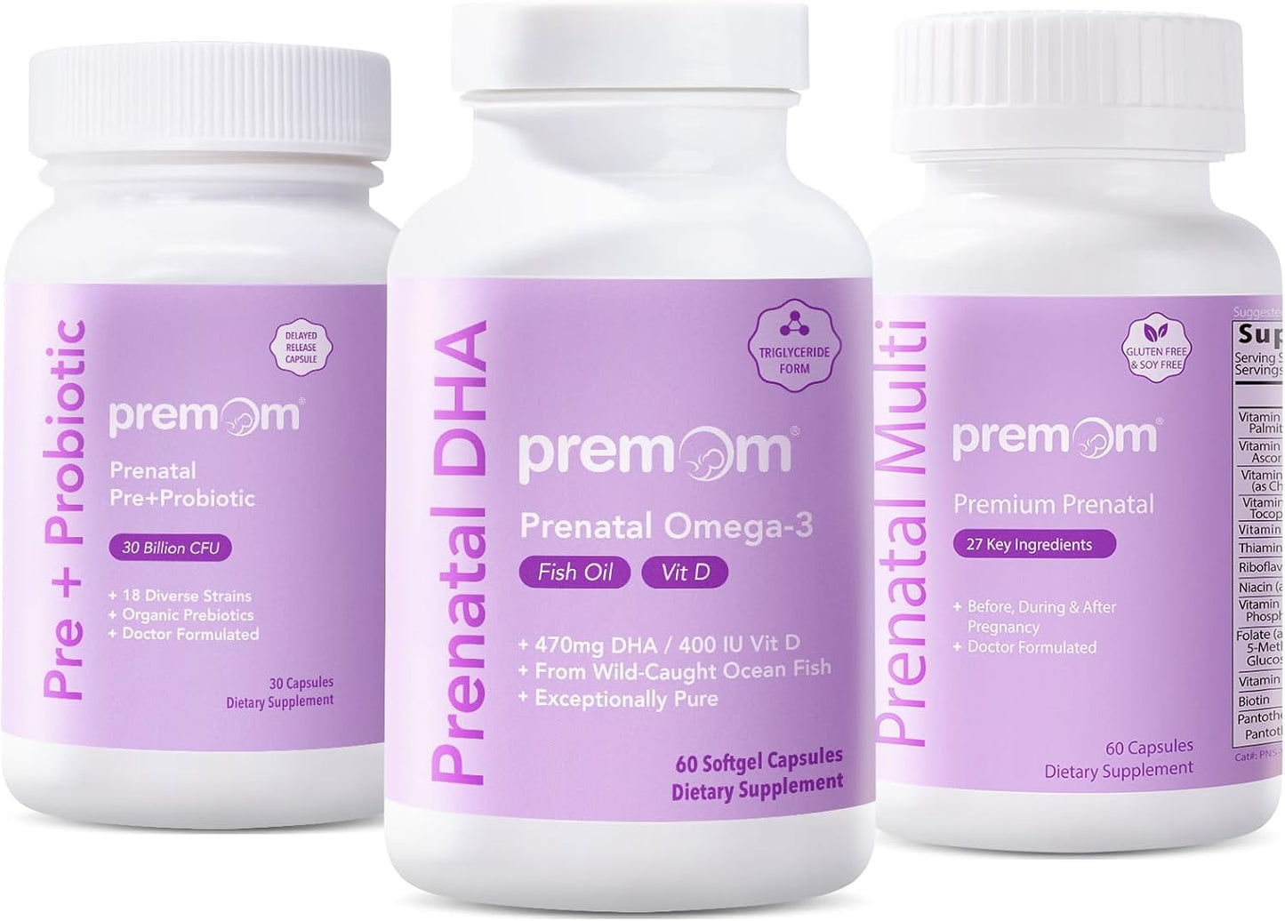 All-in-One Prenatal Supplement with Probiotics, DHA Fish Oil, and Vitamin Formula