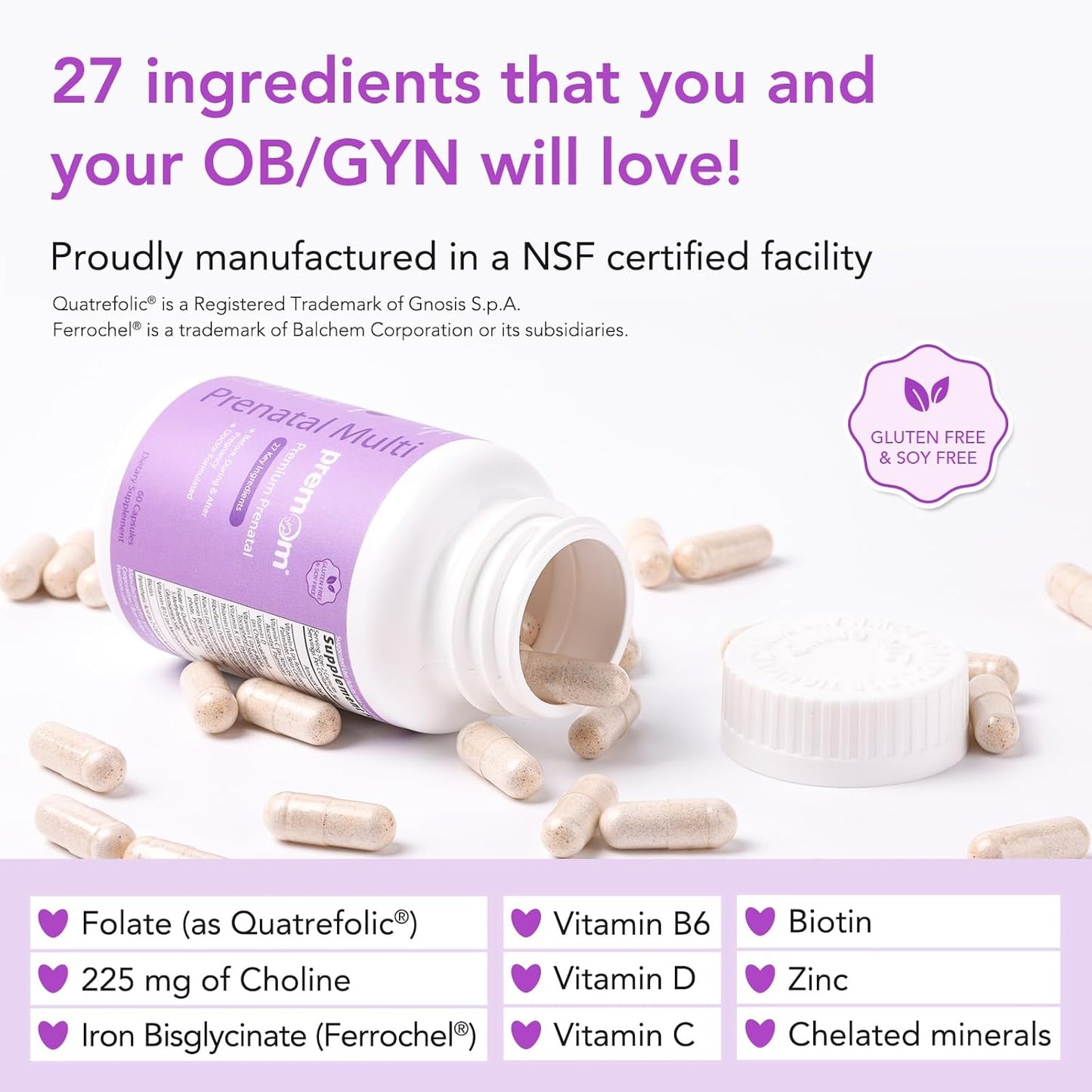 All-in-One Prenatal Supplement with Probiotics, DHA Fish Oil, and Vitamin Formula
