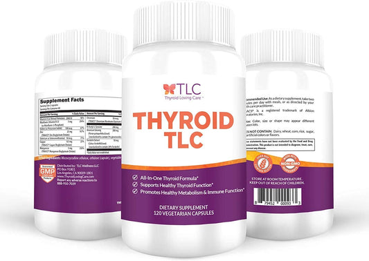 All-in-One Thyroid Support Formula with Iodine, Selenium, and Manganese - 120 Vegetarian Capsules