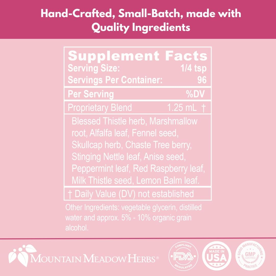 All-Natural 2 oz Lactation Supplement for Breastfeeding Moms - Mountain Meadow Herbs Maxi-Milk - Boost Milk Supply