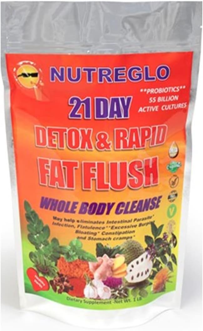 All Natural 21-Day Rapid Detox & Fat Flush Drink for Blood & Full Body Cleanse