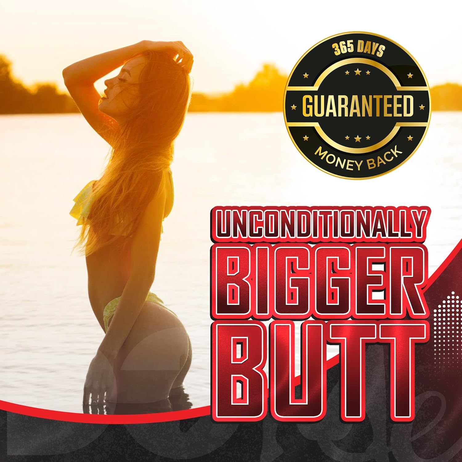 All-Natural Butt Enhancement Pills for Bigger, Firmer Booty - Glute Boost Growth - Tighten, Lift, Say Bye to Cellulite - 60 ct