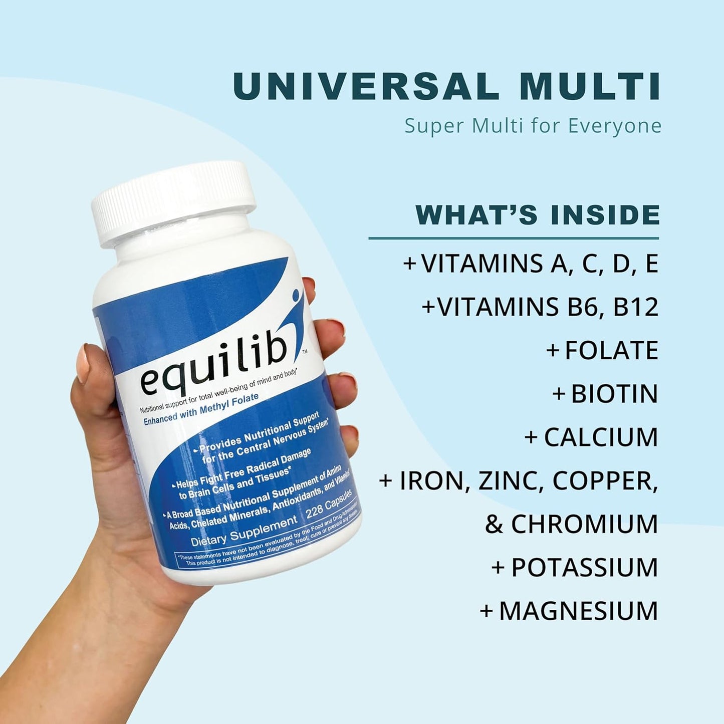 All Natural Equilib Supplement Capsules with Methyl Folate - 228 Count