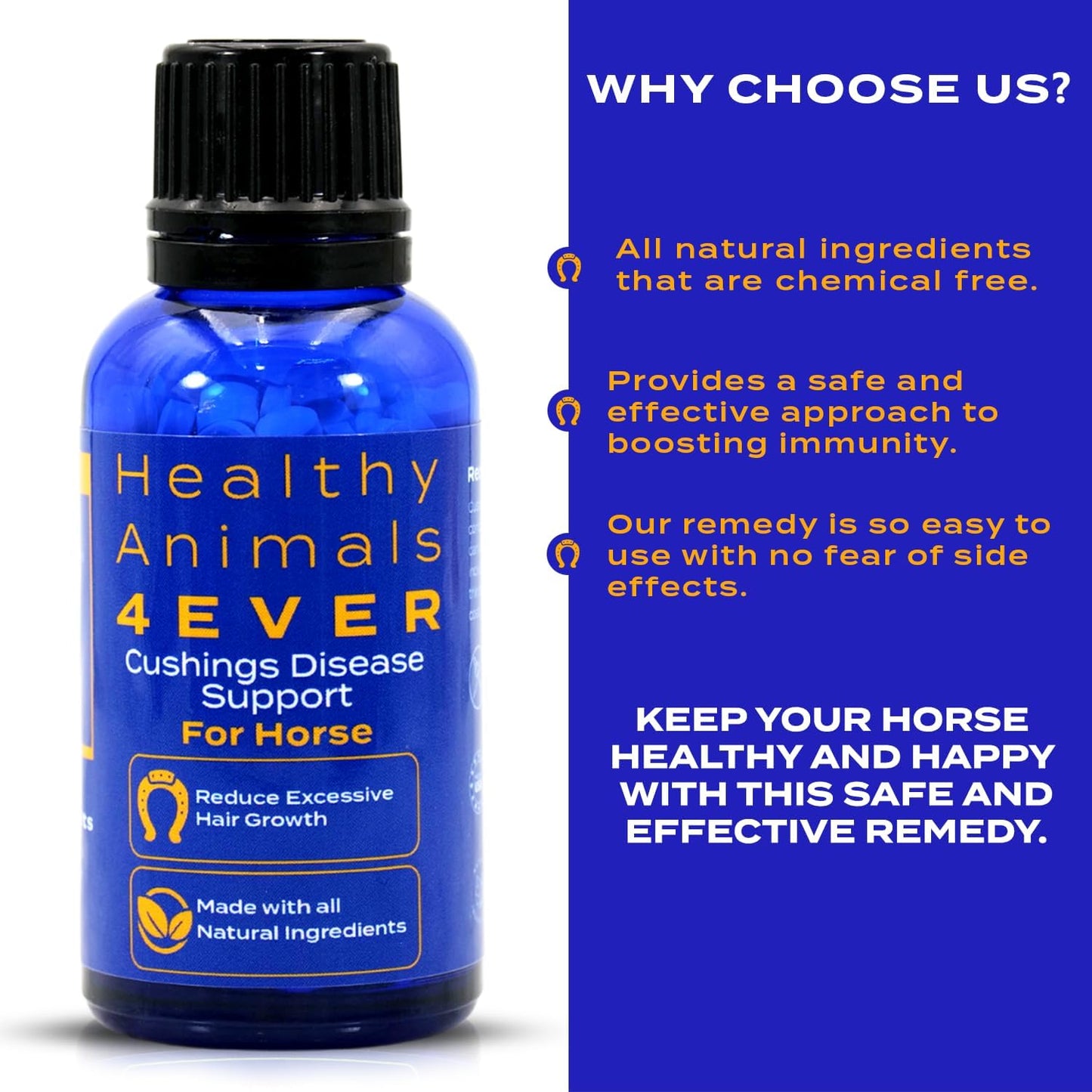 All-Natural Equine Digestive Supplement for Cushing’s Disease - Prevent Horse Health Issues - Homeopathic & Effective