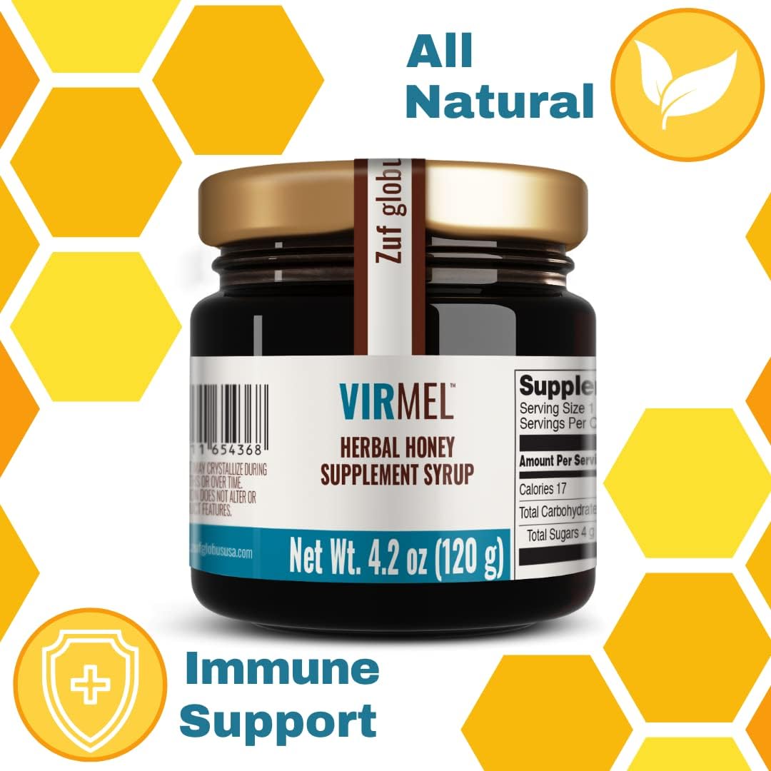 All Natural Honey Supplement for Healthy Immune Response: LIFEMEL Zuf Globus VirMEL Botanicals