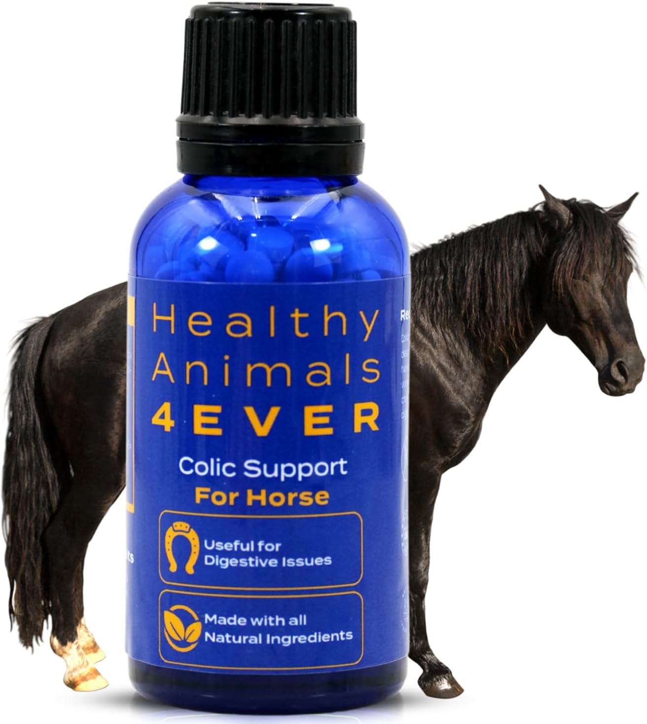 All-Natural Horse Colic Support Tablets - Reduces Abdominal Pain & Stomach Issues - Homeopathic & Effective - 300 Count