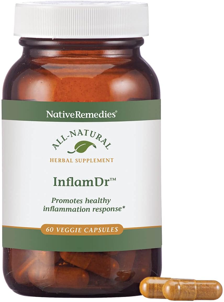 All Natural Inflam Dr. Herbal Supplement - Supports Healthy Inflammation Response & Cell Protection - 60 Veggie Capsules