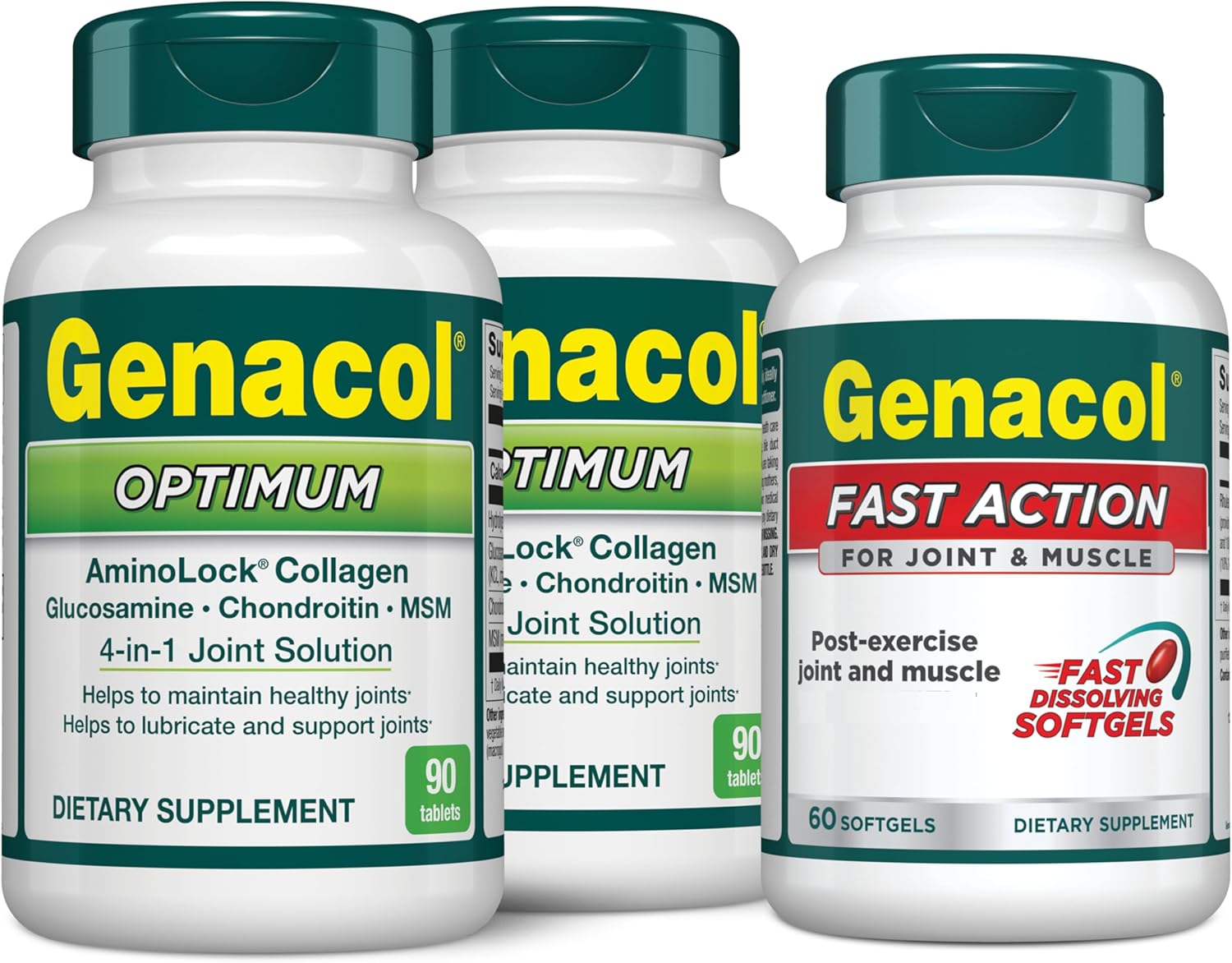 All-Natural Joint Care Supplement Combo: Genacol Optimum & Fast-Acting Relief for Joints & Muscles