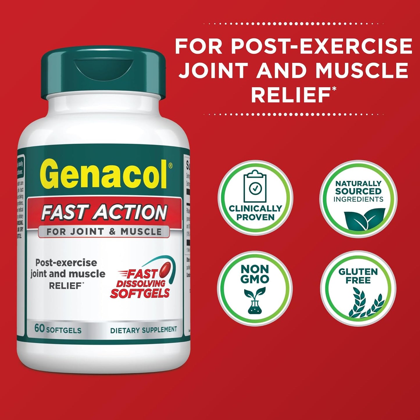 All-Natural Joint Care Supplement Combo: Genacol Optimum & Fast-Acting Relief for Joints & Muscles