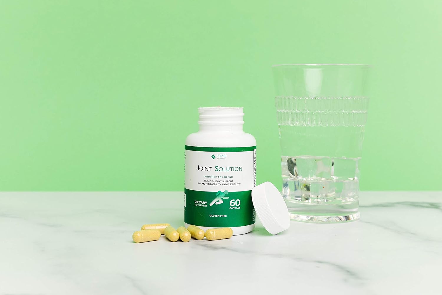 All-Natural Joint Support Supplement with Glucosamine, Chondroitin, MSM, and Turmeric - 60 Capsules for Men, Women, Adults - Gluten-Free & Non-GMO