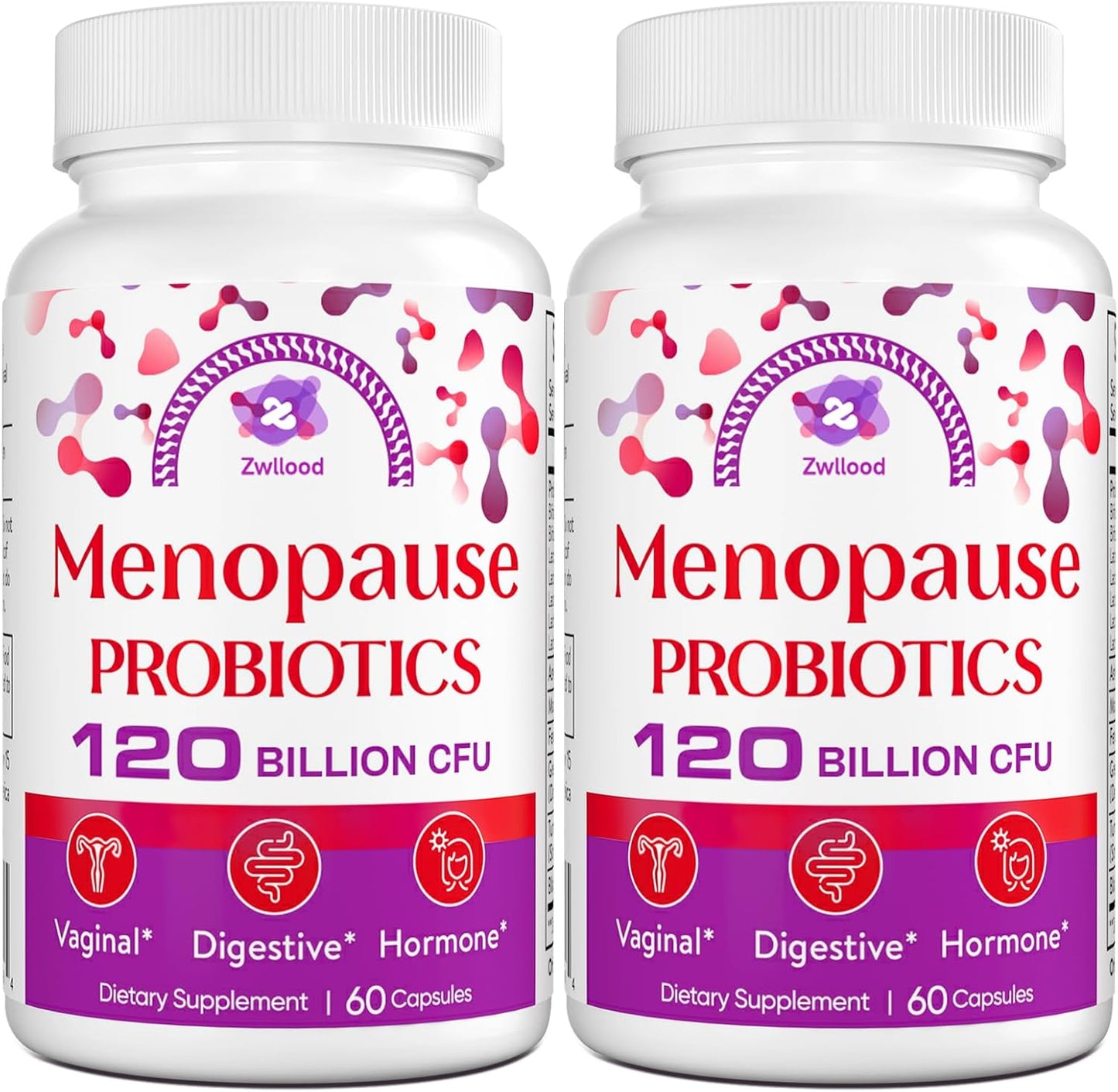 All-Natural Menopause Probiotic Supplements for Women - 120 Billion CFU, Herbal Capsules for Hot Flashes, Night Sweats, Mood Swings & Hormone Balance