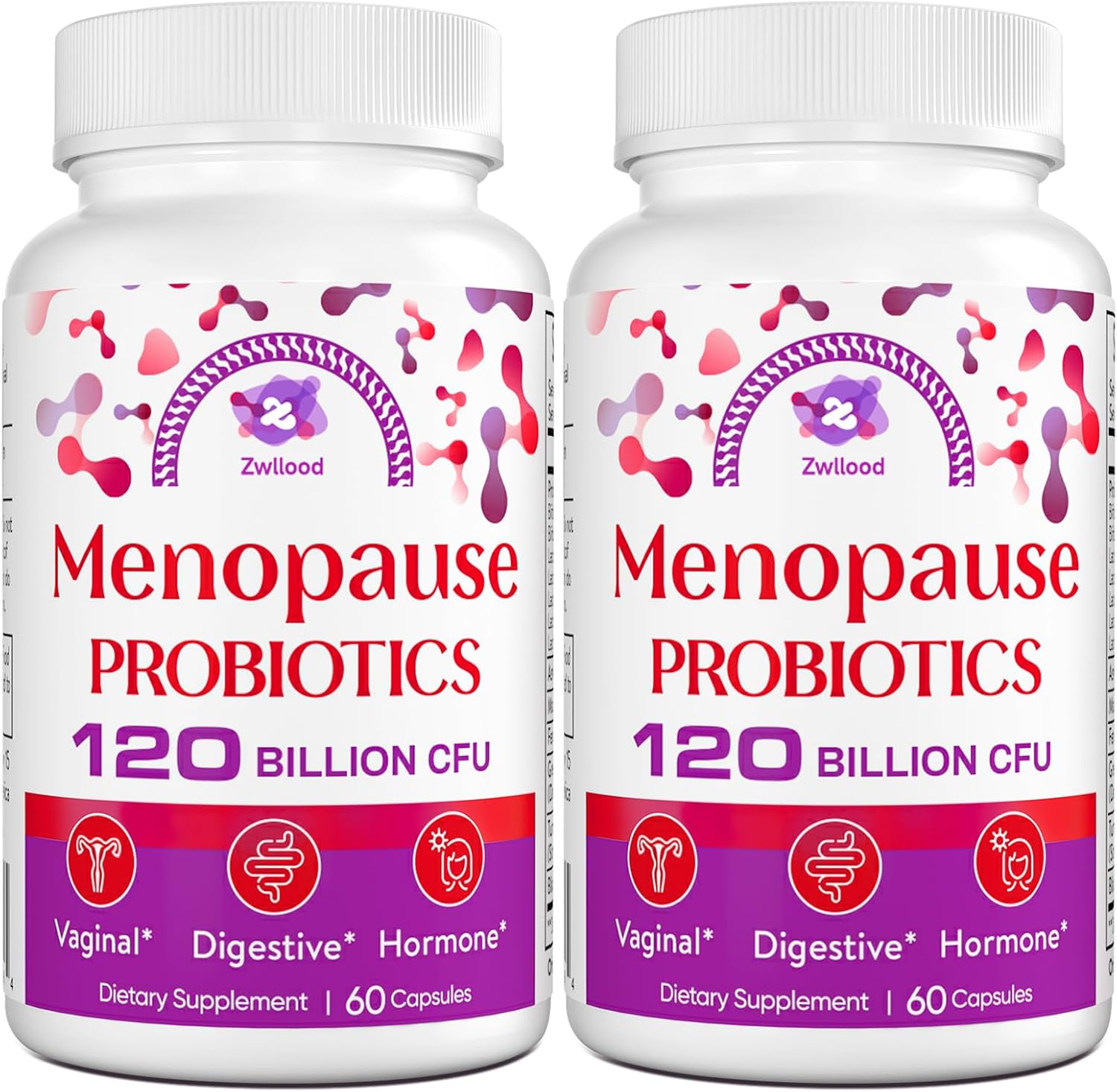 All-Natural Menopause Probiotic Supplements for Women - 120 Billion CFU, Herbal Capsules for Hot Flashes, Night Sweats, Mood Swings & Hormone Balance