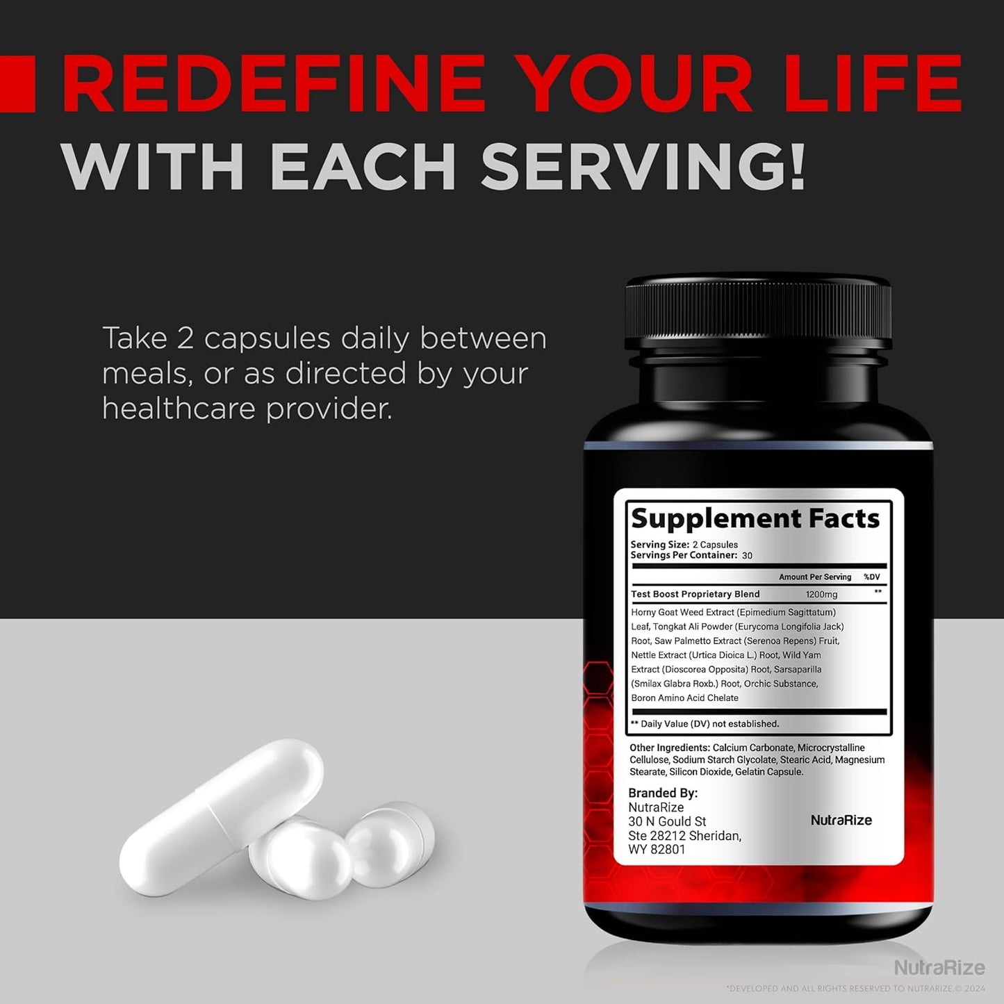 All Natural NutraRize Alpha Stallion Pills for Men - Daily Nutrition Formula for Performance and Confidence - Supports Overall Health - Official Reviews (60 Capsules)