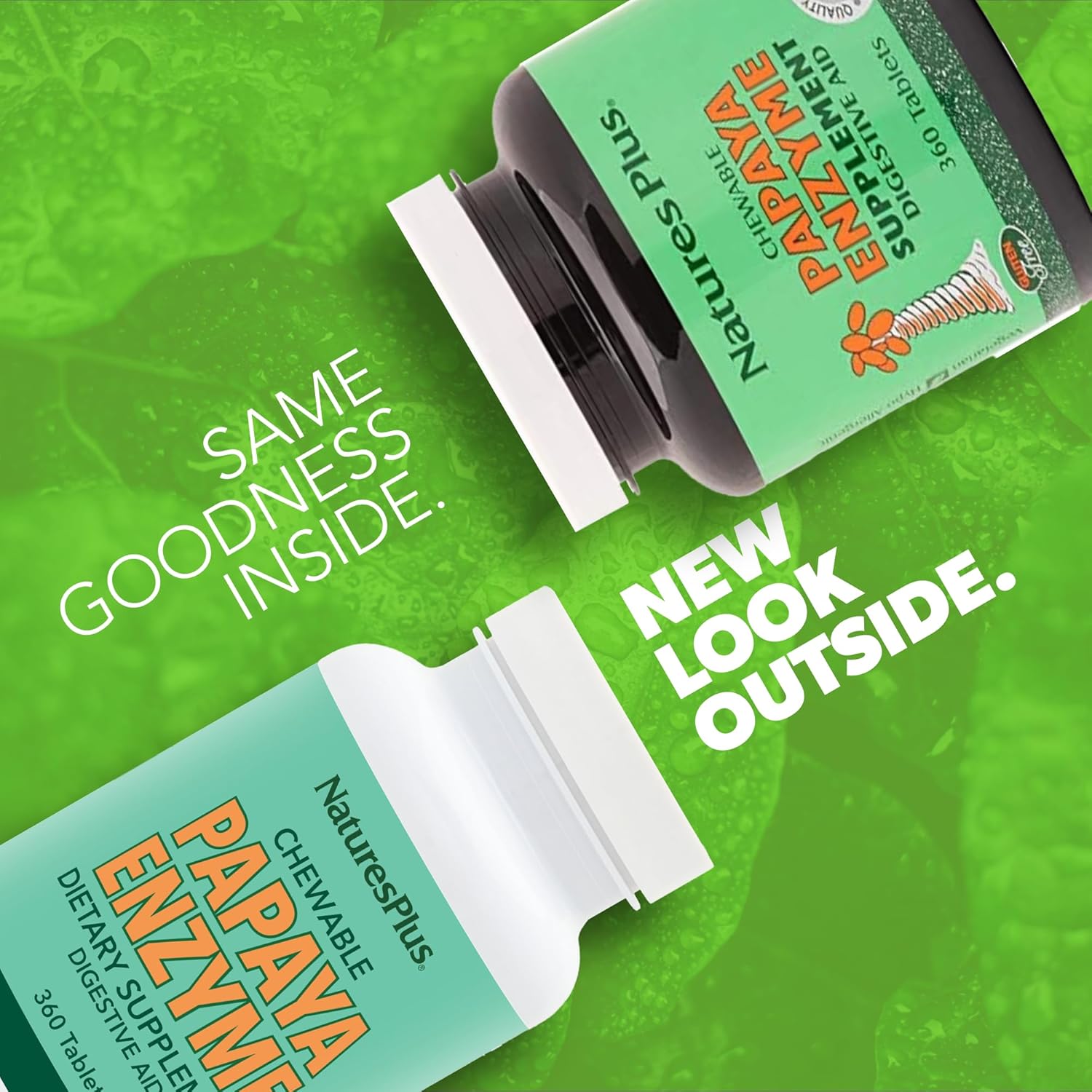 All-Natural Papaya Enzyme Supplement - 6mg Papain - Digestive Aid with Amylase & Protease - 360 Chewable Tablets for 360 Servings