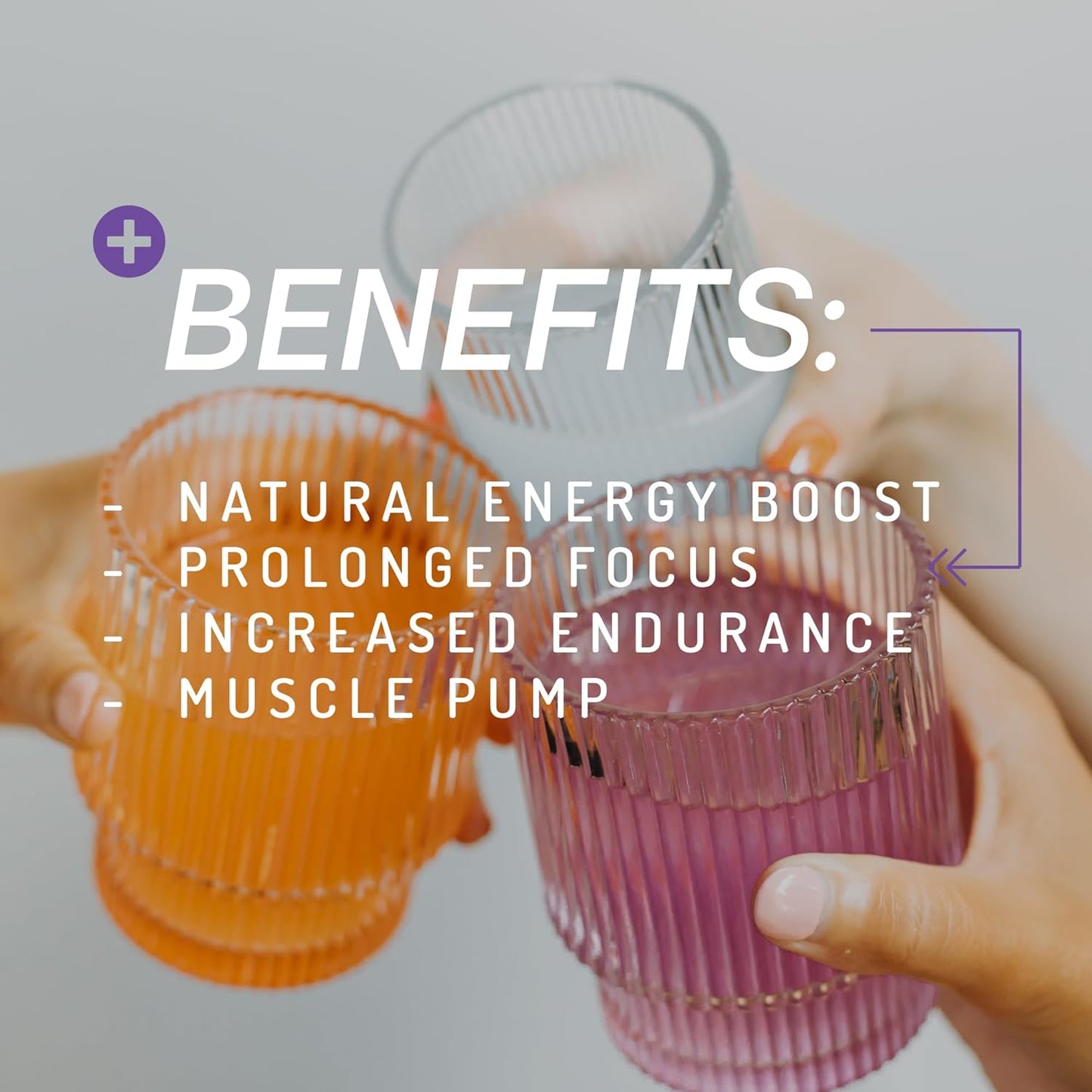 All Natural Pre-Workout Powder for Energy, Pump, Endurance & Strength - Rainbow Snowcone Flavor