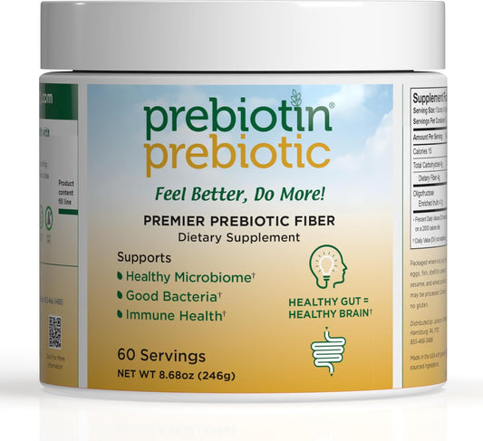 All-Natural Prebiotic Fiber Powder for Digestive Health & Weight Management - 8.68 oz - Boosts Probiotics, Reduces Hunger - Gluten-Free & High Fiber
