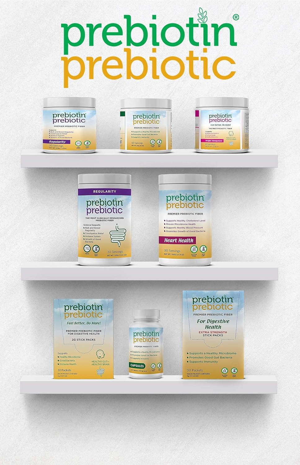 All-Natural Prebiotic Fiber Powder for Digestive Health & Weight Management - 8.68 oz - Boosts Probiotics, Reduces Hunger - Gluten-Free & High Fiber