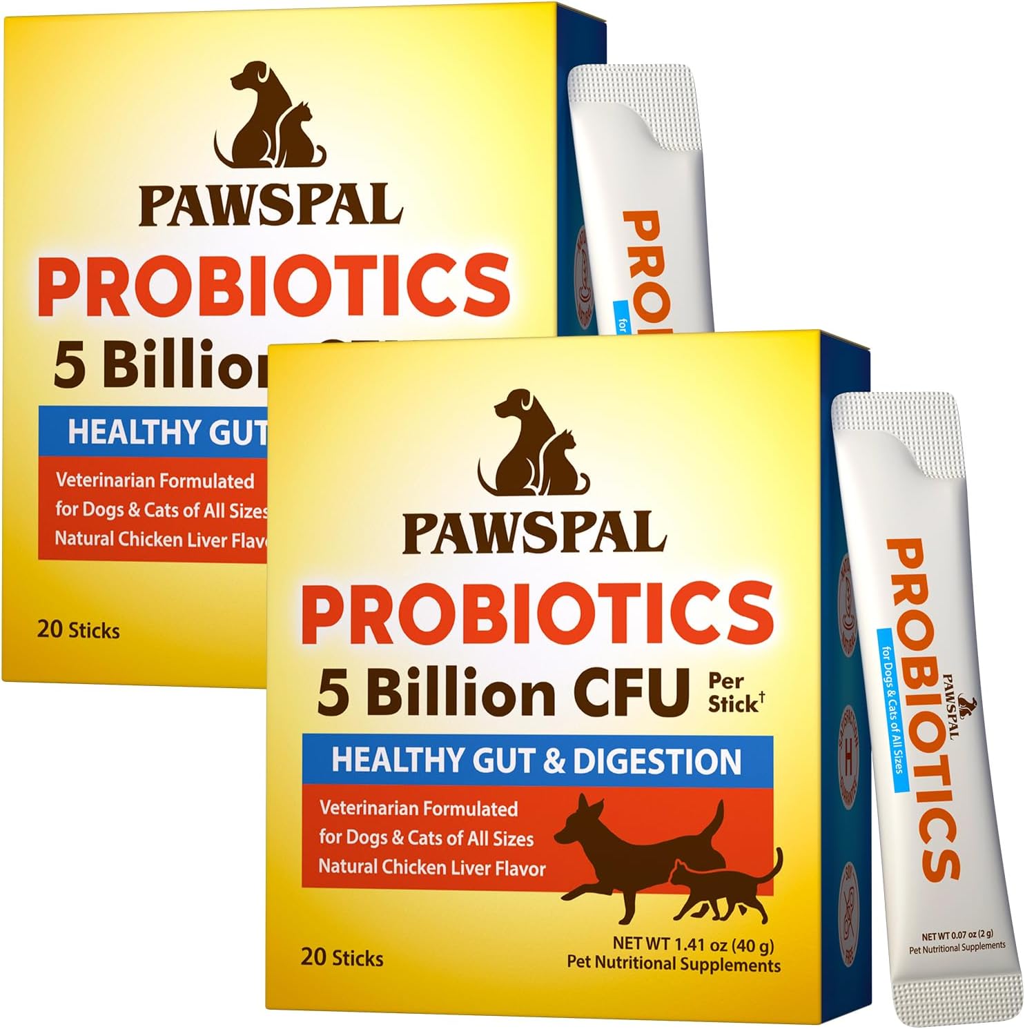 All Natural Probiotic Powder for Dogs and Cats, 5 Billion CFU, Chicken Liver Flavor, Supports Digestive & Immune Health