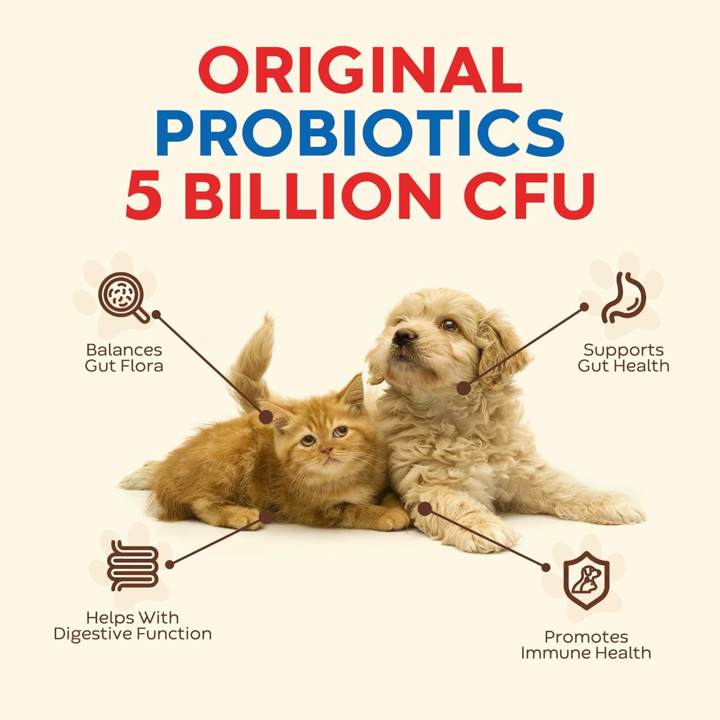 All Natural Probiotic Powder for Dogs and Cats, 5 Billion CFU, Chicken Liver Flavor, Supports Digestive & Immune Health