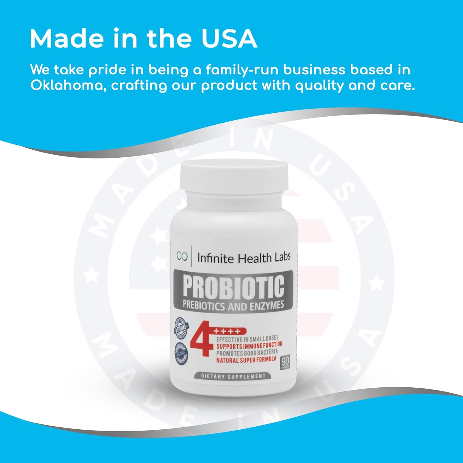All-Natural Probiotic Supplement Capsules - 90 Easy-to-Swallow Capsules - Relieves Digestive Issues & Boosts Immune System - 2.1 Billion CFUs