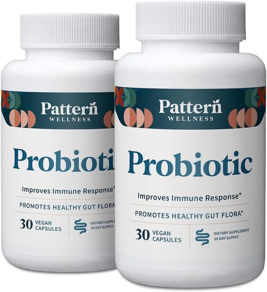 All Natural Probiotic Supplement with 51 Billion CFU for Healthy Gut Flora & Immune Health - Vegan, Non-GMO - 60 Capsules